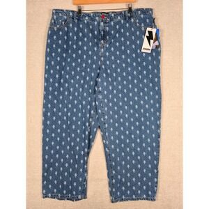 Joaquina JCPenney Lightning Bolt Print Jeans Blue Denim Plus 20W New